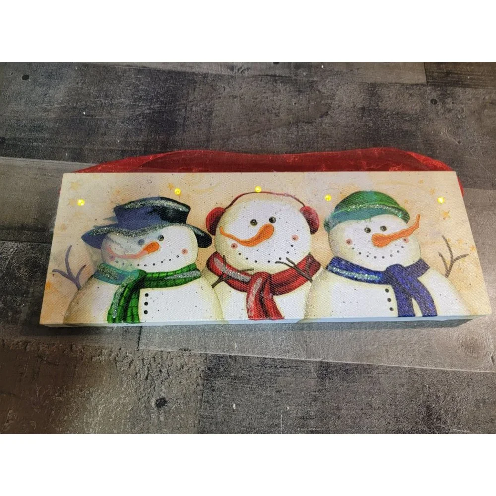 Light up snowman snow wall decor xmas‎